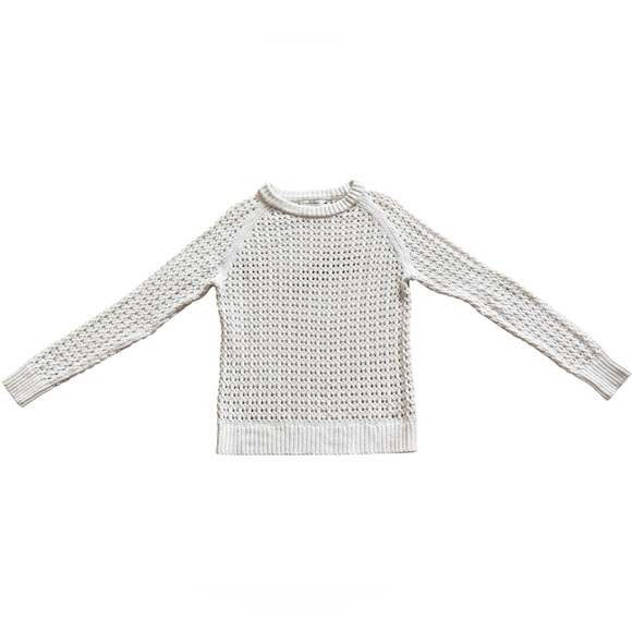 Club Monaco women's open knit crew neck sweater size L wool alpaca blend - Picture 3 of 9